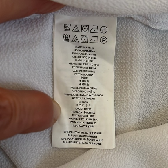 MICHAEL KORS NWOT Long Bell Smock Detail Sleeve White Blouse, Size M - Picture 10 of 11